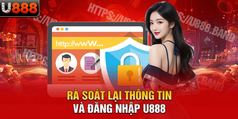 Rà soát lại thông tin và đăng nhập U888